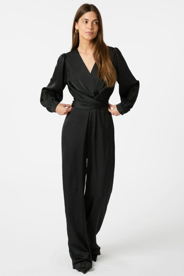 Neo Noir - Rimaldi Heavy Sateen Jumpsuit 164535 - 100 - Black For Sale