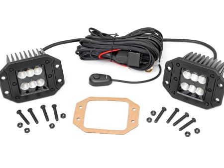 2 Inch Black Series LED Light Pods  | Pair | Flood | Flush Mount PN# 70113BL Online now