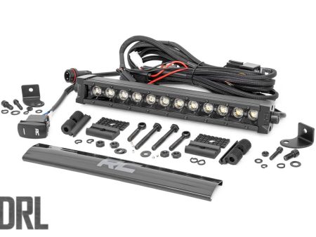 12 Inch Black Series LED Light Bar | Single Row | Cool White DRL PN# 70712BLDRL For Sale