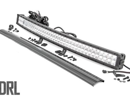 40 Inch Chrome Series LED Light Bar | Curved | Dual Row | Cool White DRL PN# 72940D Fashion