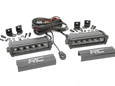 6 Inch Black Series LED Light Bar | Single Row | Pair PN# 70706BL For Sale