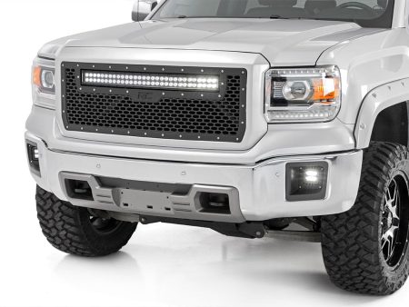 Mesh Grille | 30  Dual Row LED | Black | GMC Sierra 1500 2WD 4WD (2014-2015) PN# 70190 Online now