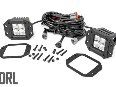 2 Inch Chrome Series LED Light Pods | Flush Mount | Cool White DRL PN# 70803DRL For Sale