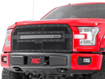 Mesh Grille | 30  Dual Row LED | Black | Ford F-150 2WD 4WD (2015-2017) PN# 70193 on Sale