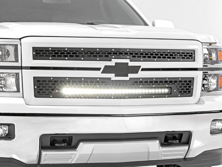 Mesh Grille | 30  Single Row LED | Black | Chevy Silverado 1500 (14-15) PN# 70103 Hot on Sale