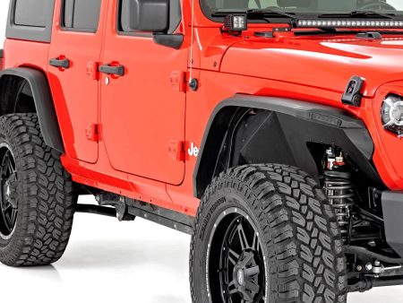 High Clearance LED Flat Fender Flare Kit | UV Treated | | Jeep Wrangler JL (18-23) PN# 99036 Cheap